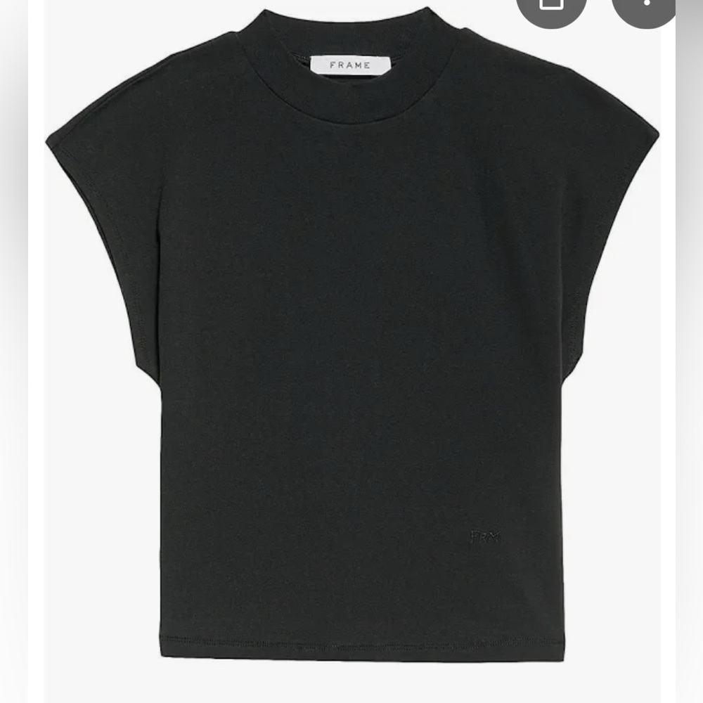 FRAME black XS mock neck sleeveless t shirt